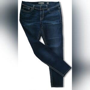 BKE Women's Deep Indigo Skinny Jeans